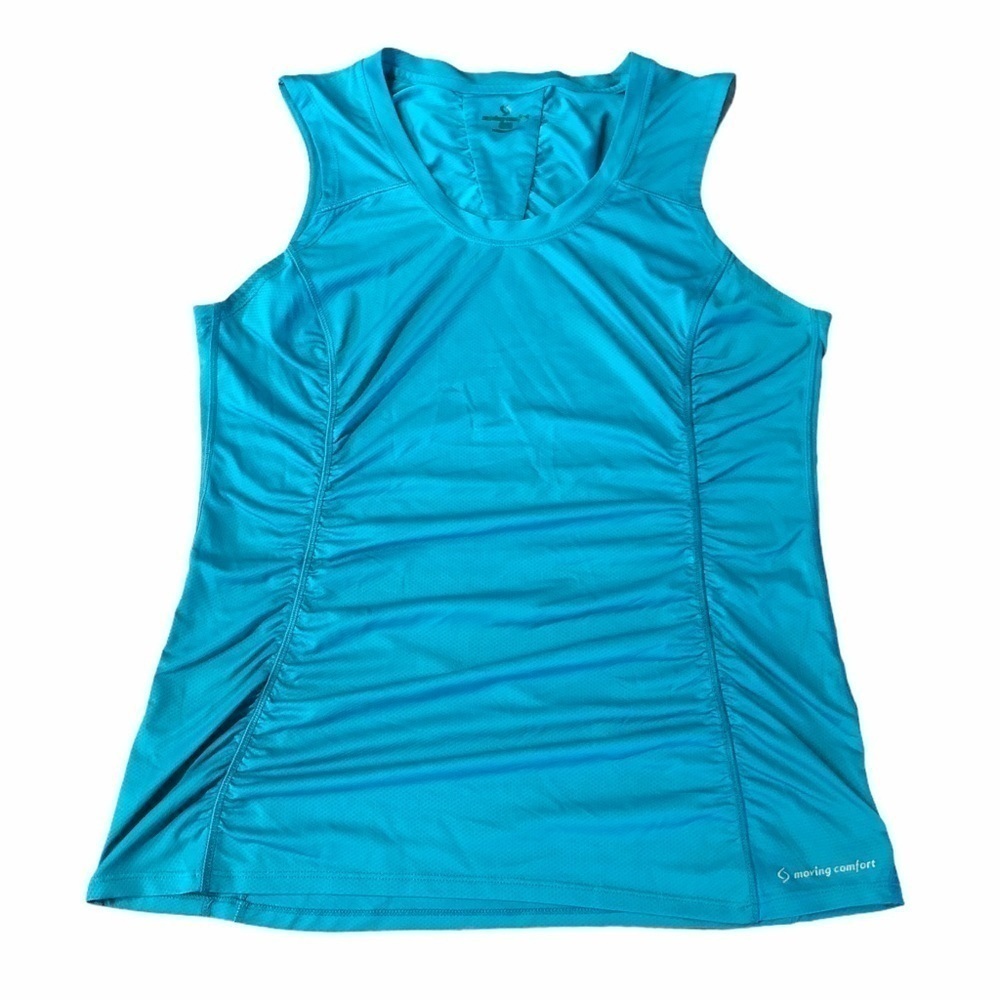 MOVING COMFORT - WOMENS AQUA ATHLETIC SHIRT SZ XL